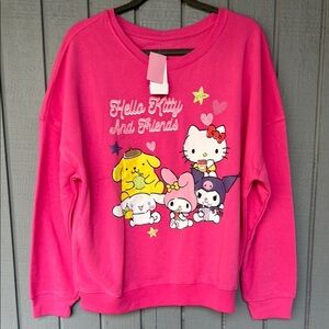 Hello Kitty and Friends Pink NWT Sweatshirt XXL